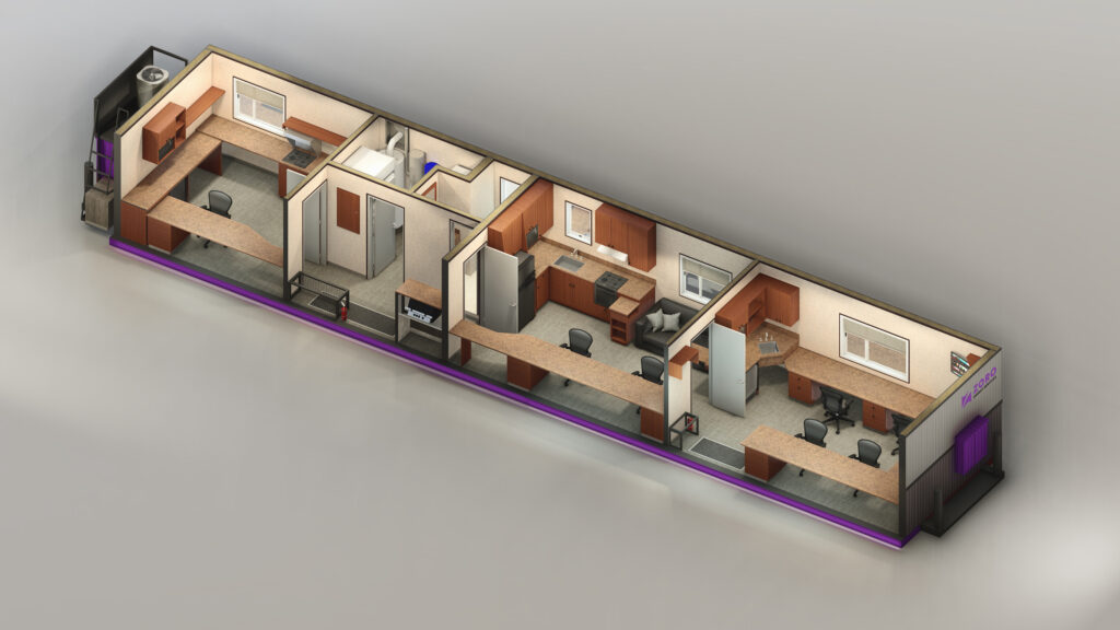 Rendering of a 2 door command centre
