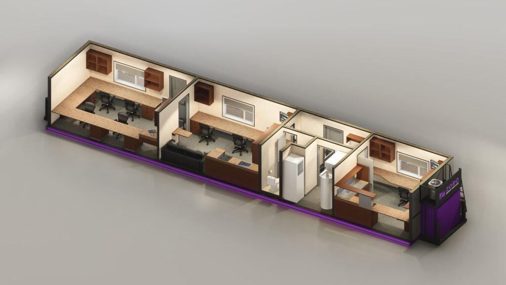 Rendering of a 2 door command centre