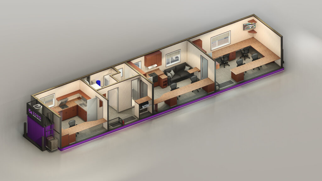 Rendering of a 2 door command centre